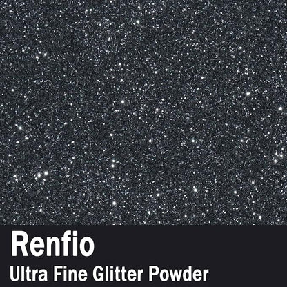 Renfio Ultra Fine Glitter Powder Metallic Resin Glitter 2.11 Oz PET Flakes - Image 2