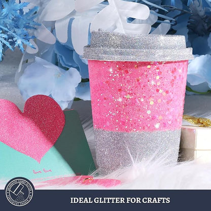 LEOBRO Pink Glitter, 160g/5.64oz Pink Chunky Glitter - Image 6