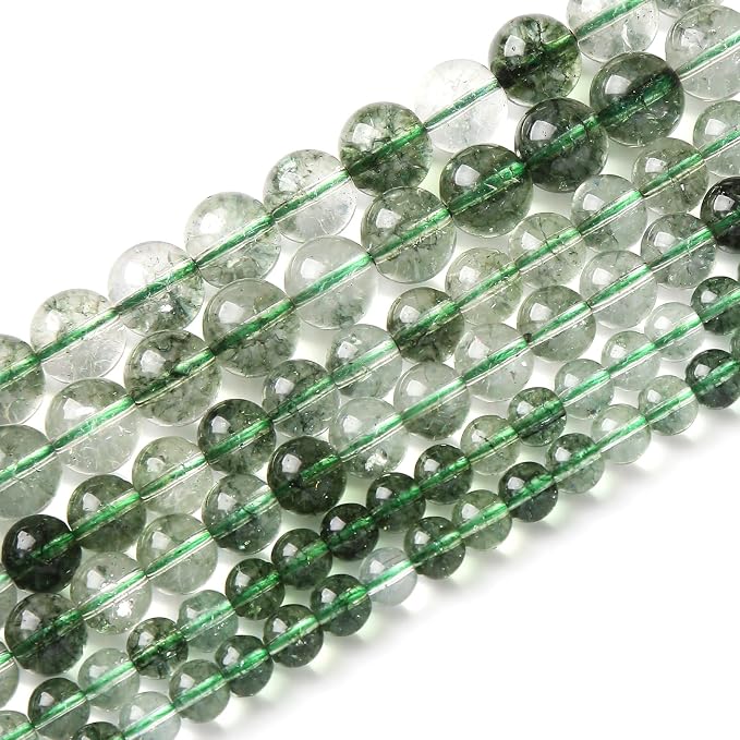 60PCS 6MM Green Crackle Phantom Ghost Crystal Beads - Image 2
