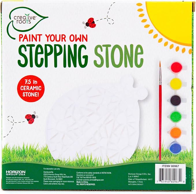 Creative Roots Mosaic Ladybug Stone, Includes 7-Inch Ceramic Stepping Stone & 6 - Image 6