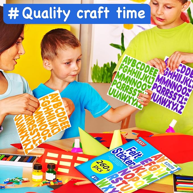 EZCRA Felt Alphabet Stickers, Large Self-Adhesive A-Z Puffy Letters - Image 6