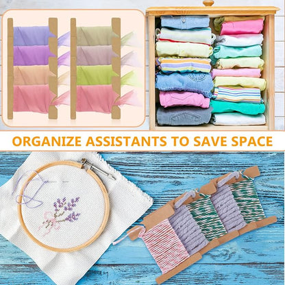 200 Pcs Ribbon Organizer Set Cardboard Ribbon Spools Embroidery Floss Holder - Image 5