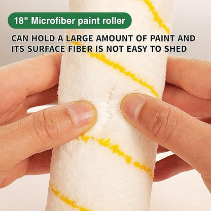 Voomey 18" Paint Roller Kit，10Pc Paint Roller Tray - Image 5