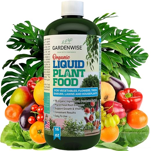 Organic Liquid Plant Food for Indoor Houseplants – All Purpose Fertilizer for by GARDENWISE