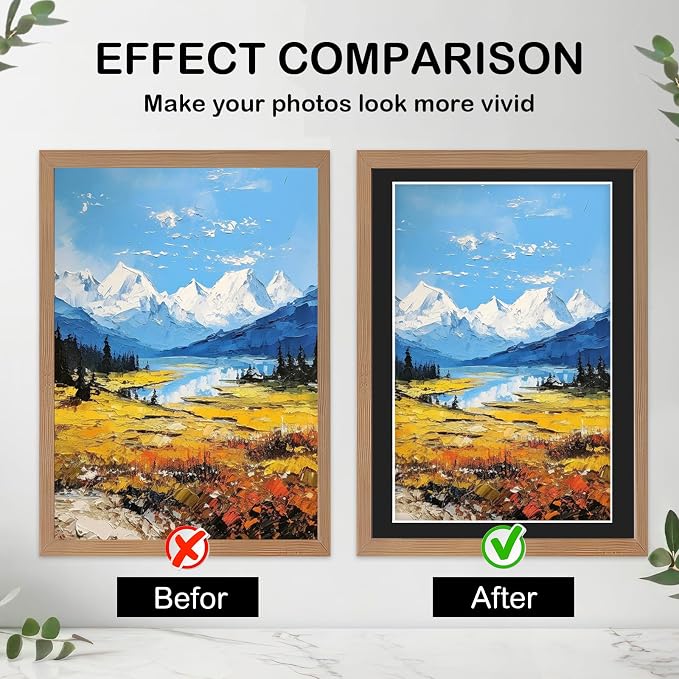 Prudiut 15 Pack 4x6 Black Picture Mats, Frame Mattes - Image 3