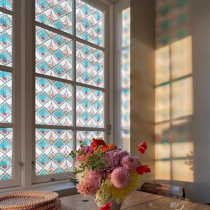 3D Stained Glass Window Film, Decorative Window Privacy Film by ADDHERES