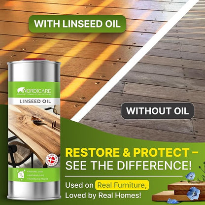 Nordicare Linseed Oil for Wood Protection I Linseed Oil Varnish Wood Oil for - Image 2