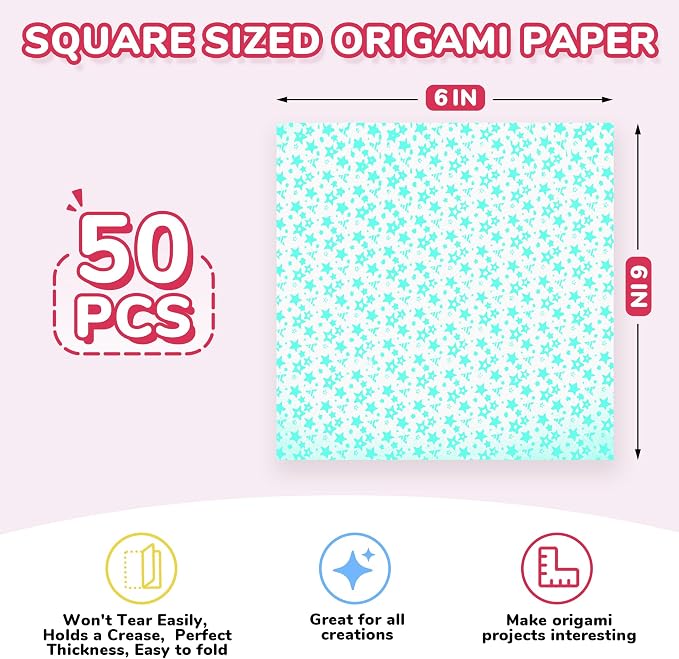 Joycat Pastel Glow in The Dark Origami Paper - Image 7