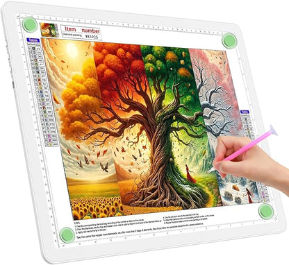 TOHETO A3 Light Board for Diamond Painting, Super Bright Magnetic Light Pad by TOHETO