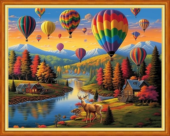 Joyhoor Cross Stitch Kits for Beginners Stamped Cross-Stitch Supplies by JoyhoorCrossStitchKits