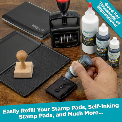 MaxMark Premium Refill Ink for self Inking Stamps and Stamp Pads - Image 3