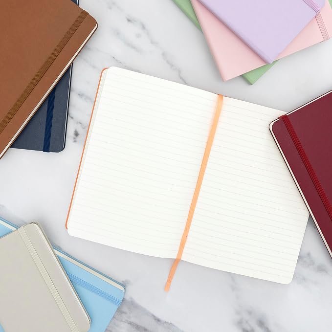 PAPERAGE Lined Journal Notebook, 5 Pack, 160 Pages, Medium 5.6 in x 8 in - Image 6