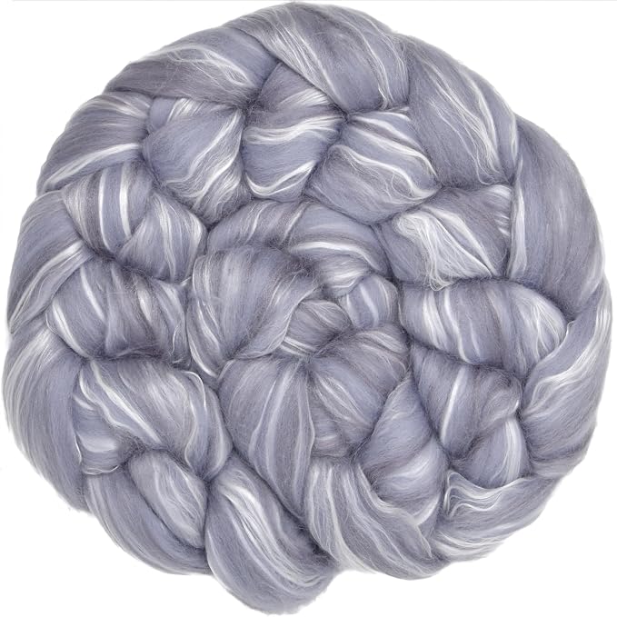 Merino Silk Luxe Tonal Designer Blend. Superfine Merino, Tussah Silk. Top Roving by LivingDreamsYarn