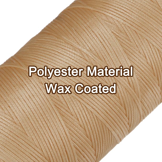 uxcell 150D 0.8mm Flat Waxed Thread 284 Yards Polyester Leather Sewing Waxed - Image 4