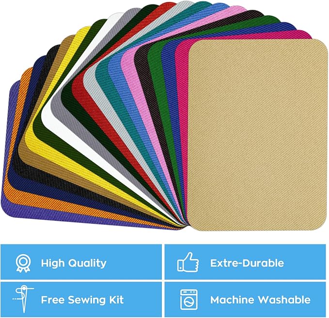 HTVRONT Iron on Patches for Clothing Repair, 20 Shades Iron Patches for Clothes - Image 2