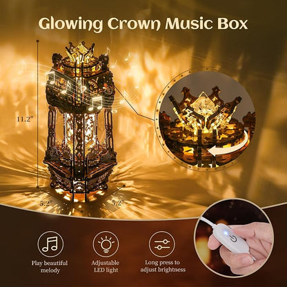 LED 3D Wood Puzzle Poker World Projector Lamp – DIY Craft Kit - Image 5
