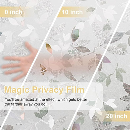 Window Privacy Film Decorative for Front Door, Bathroom Static Cling Stained - Image 2