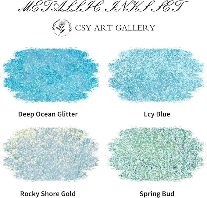 CSY art gallery Metallic Acrylic Ink-Craft Paint-Calligraphy Inks, - Image 3