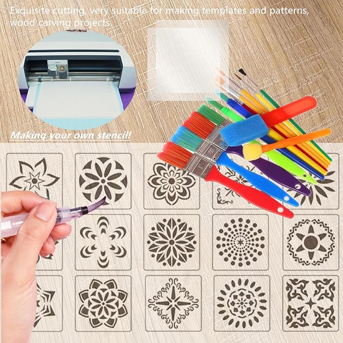 ZHluja 12inchs x 40ft Rolls 4mil Transparency Blank Stencil Sheets Material - Image 3
