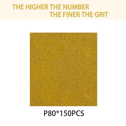 150PCS 80 Grit Gold Sanding Discs, 5-Inch 8-Hole Sandpaper - Image 2