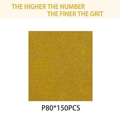 150PCS 80 Grit Gold Sanding Discs, 5-Inch 8-Hole Sandpaper - Image 2
