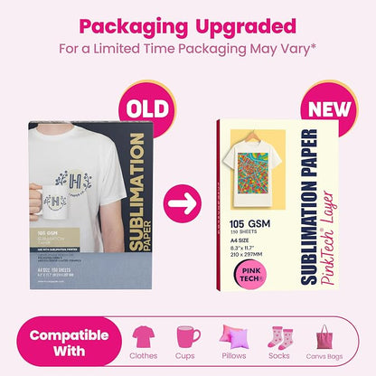 Hayes Sublimation Paper 105gsm A4 Size – 150 Sheets | Works - Image 2