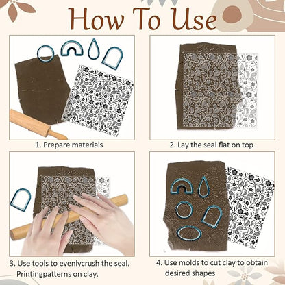CHGCRAFT Donuts Pattern Polymer Clay Texture Sheet Polka Dots Pattern Silicone - Image 4