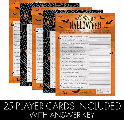 DISTINCTIVS Halloween Party Games, Halloween Trivia and Phobia Match 2 Game - Image 4