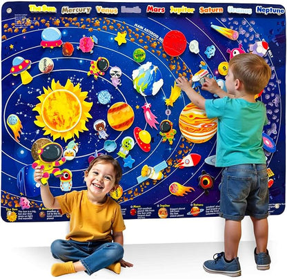 QUOKKA Space Felt Board for Kids 3-5 Years Old by QUOKKA