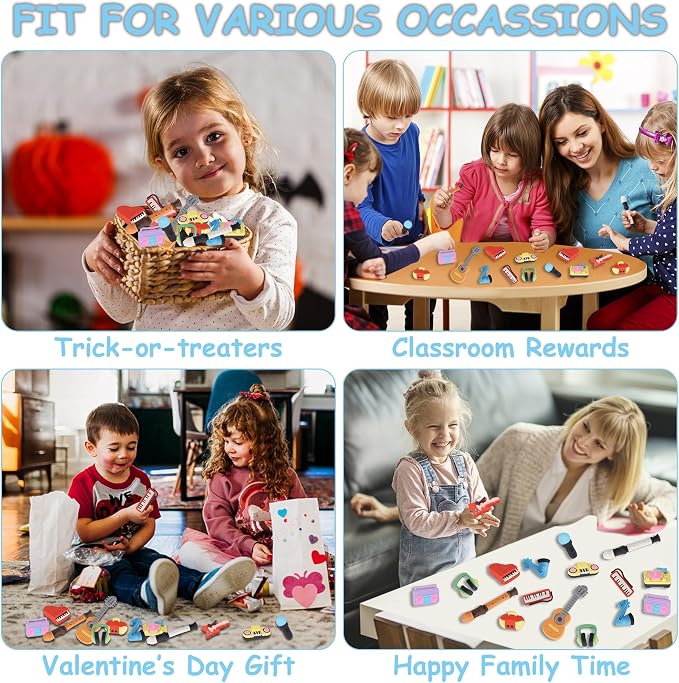 24 Pcs Erasers for Kids, Mini Pencil Eraser Bulk Classroom Prizes, Fun Puzzle - Image 7