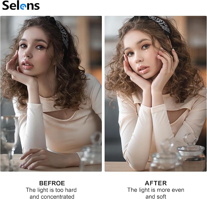 Selens 23.6x35.4in/60x90cm Oval Light Reflector Diffuser, Collapsible Soft - Image 3