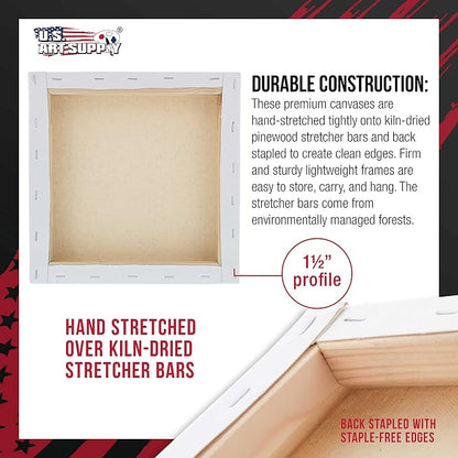 U.S. Art Supply Square Stretched Canvas - Image 3