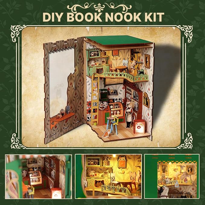 Book Nook Kit, DIY Miniature House Kit - Image 2