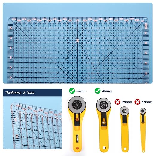 Quilting Ruler, 12.5 x 12.5 Inches, Slotted Design - Image 3