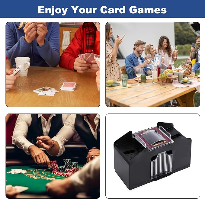 ITOME Automatic Card Shuffler, 2/4/6 Decks Electric Heavy Duty Card Shuffler - Image 9
