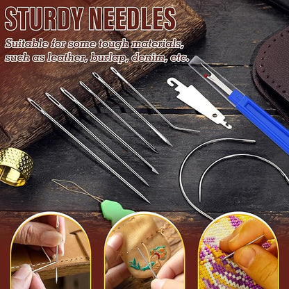 Upholstery Repair Kit, Thread Repair Sewing Kit and Upholstery Needle, 3 Colors - Image 5