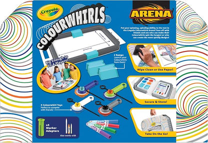 Crayola Colourwhirls Battle Arena Art Game, DIY Gyro Spin Art Toy, 4 Battling - Image 4