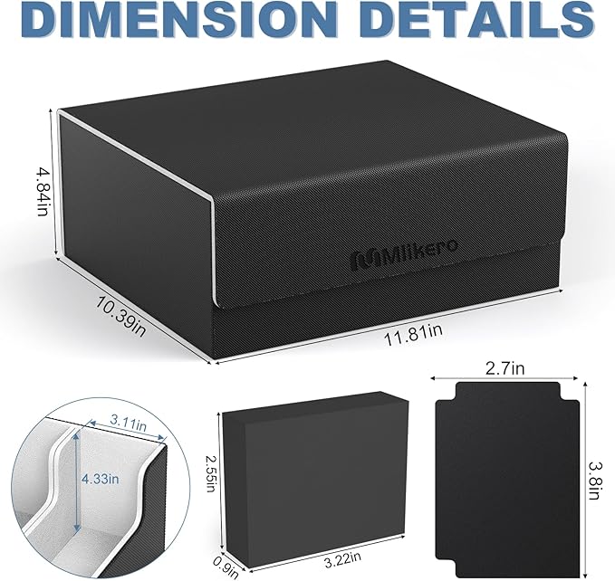 Mlikero Card Deck Case for Trading Cards 1800+, Trading Card Storage Box for - Image 5