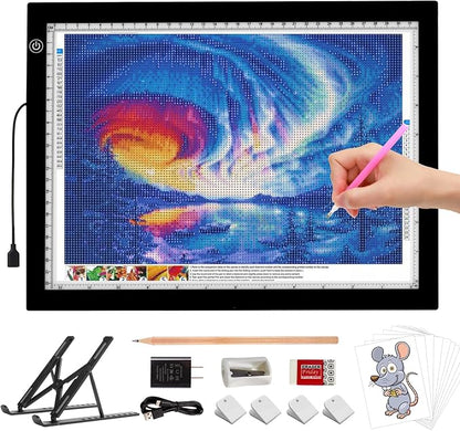 A4 LED Light Box for Tracing, elice Artist Drawing Lightbox Light Table Light by ELICE