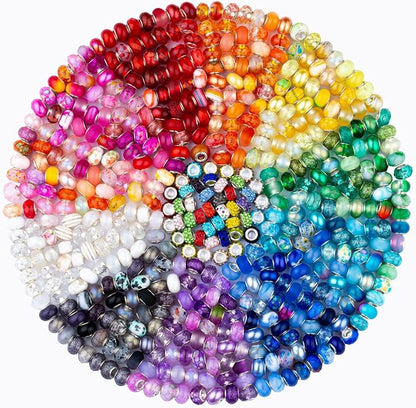 LAIDANLA Rainbow Large Hole Beads, Loose Beads by LAIDANLA