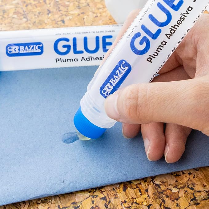 BAZIC Products Washable Glue Pen 1.7 Oz., Liquid Clear Glues Bond Adhesive - Image 5