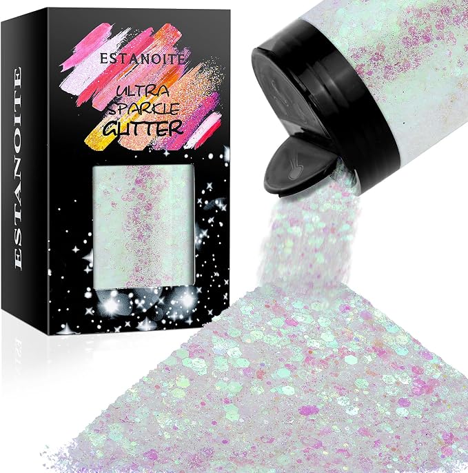 Holographic Chunky Glitter, 160G/5.64OZ, Mixed Fine & Chunky by Estanoite