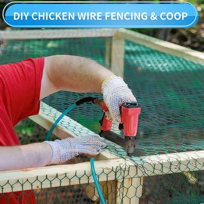 24'' x 150' Green Chicken Wire Fencing, 1 inch Chicken Wire and 20 Gauge - Image 4