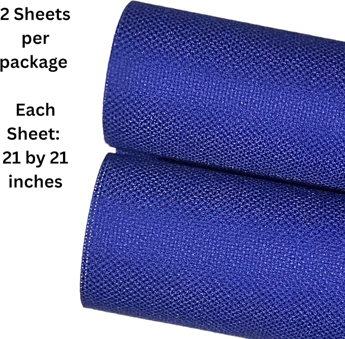 2 Sheets of Royal Blue 14 Count Aida Cloth – 21 x 21 Inch Pre-Cut Fabric - Image 2