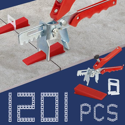 Tile Leveling System with Tile Plier, 1000-Piece Tile Spacers Clips and by KONIGEEHRE