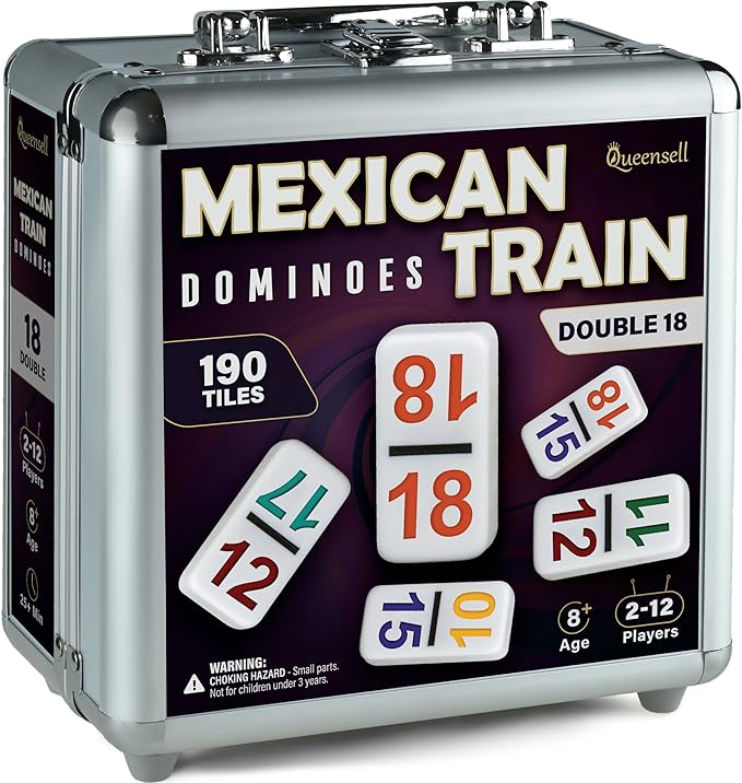 Queensell Mexican Train Dominoes Set by Queensell