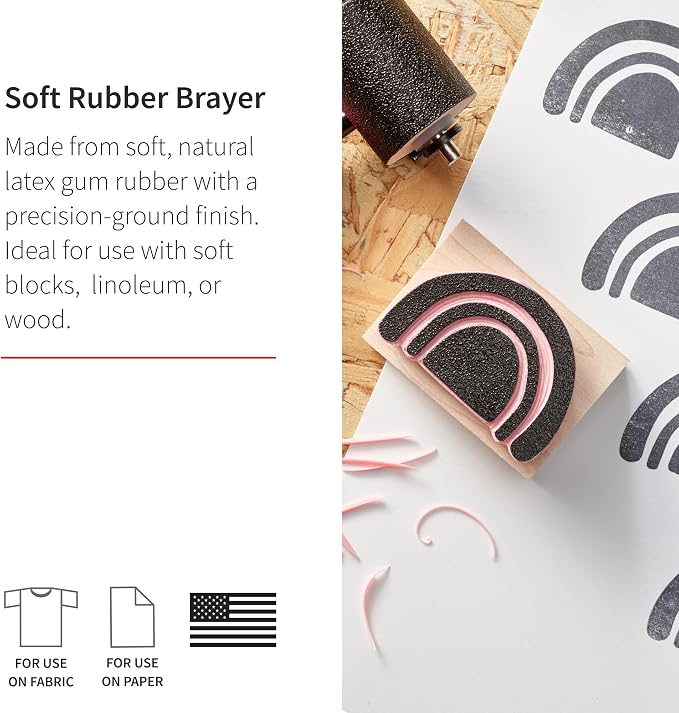 Speedball Deluxe Soft Rubber Brayer - Image 3