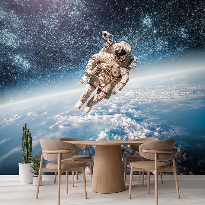 wall26 Wall Sticker/Wall Mural an Astronaut Floating About Planet Earth - Image 3