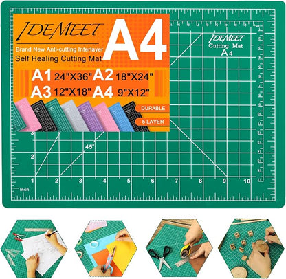 Density-upgraded 9"x12" Self Healing Cutting Mat, Idemeet Rotary Sewing Mat by IDEMEET