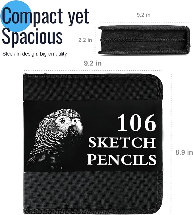 Cool Bank 106 Pack Art Supplies Sketching Kit - Image 8